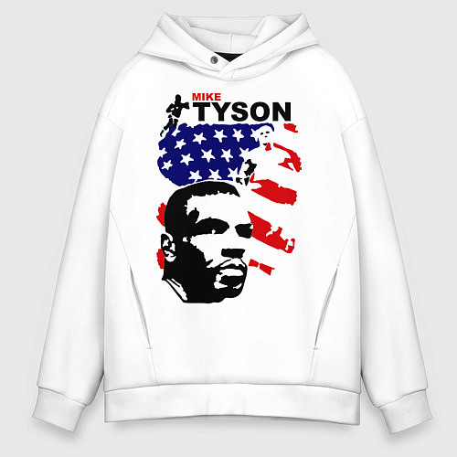 Мужское худи оверсайз Mike Tyson: USA Boxing / Белый – фото 1