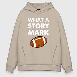 Толстовка оверсайз мужская What a Story Mark, цвет: миндальный