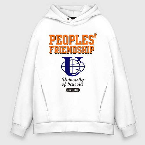 Мужское худи оверсайз PF UoR / Белый – фото 1