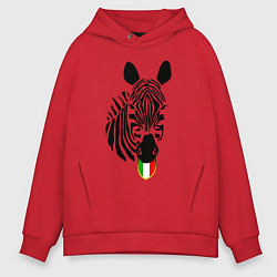 Толстовка оверсайз мужская Juventus Zebra, цвет: красный