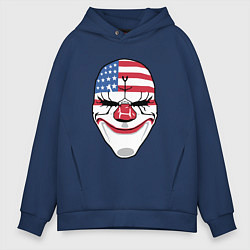 Толстовка оверсайз мужская American Mask, цвет: тёмно-синий