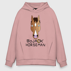 Толстовка оверсайз мужская BoJack Horseman, цвет: пыльно-розовый
