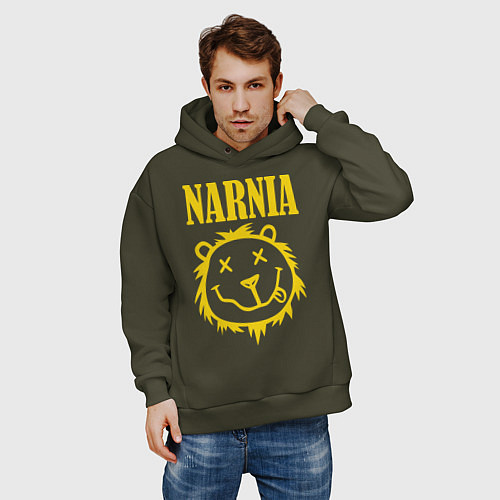 Мужское худи оверсайз Narnia / Хаки – фото 3