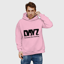 Толстовка оверсайз мужская DayZ: Slay Survive, цвет: светло-розовый — фото 2