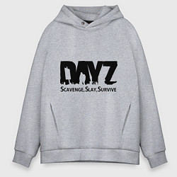 Толстовка оверсайз мужская DayZ: Slay Survive, цвет: меланж