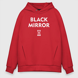 Толстовка оверсайз мужская Black Mirror: Loading цвета красный — фото 1
