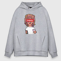 Толстовка оверсайз мужская Lil Pump: Esketit Style, цвет: меланж
