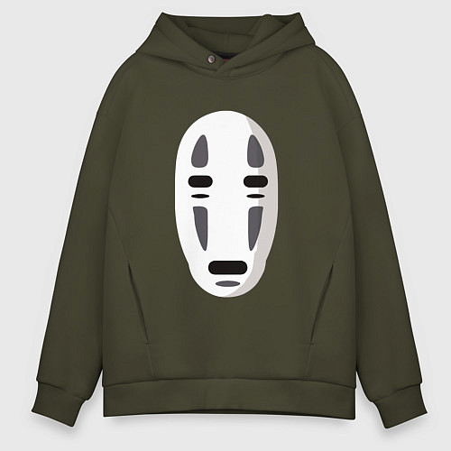 Мужское худи оверсайз Безликий Бог Каонаси / Хаки – фото 1