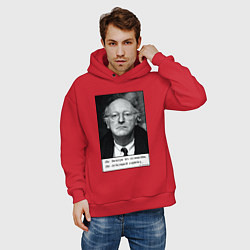 Толстовка оверсайз мужская Иосиф Бродский, цвет: красный — фото 2