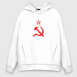 Толстовка оверсайз мужская Atomic Heart: СССР, цвет: белый