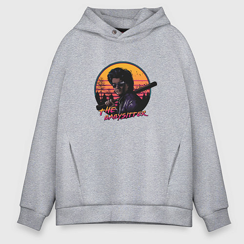 Мужское худи оверсайз The BabySitter / Меланж – фото 1