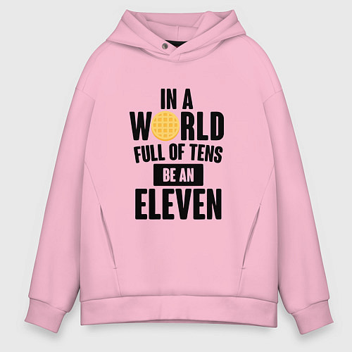 Мужское худи оверсайз Be A Eleven / Светло-розовый – фото 1