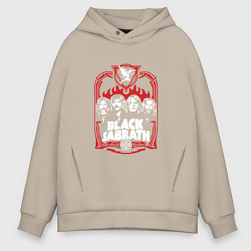 Мужское худи оверсайз Black Sabbath Collective / Миндальный – фото 1