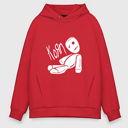 Толстовка оверсайз мужская Korn Toy, цвет: красный