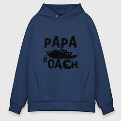 Толстовка оверсайз мужская Papa Roach, цвет: тёмно-синий
