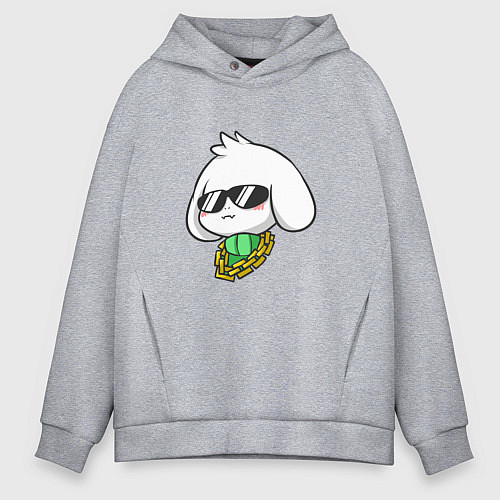 Мужское худи оверсайз Undertale: Asriel SWAG / Меланж – фото 1