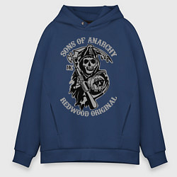 Толстовка оверсайз мужская Sons of Anarchy: Redwood Original, цвет: тёмно-синий