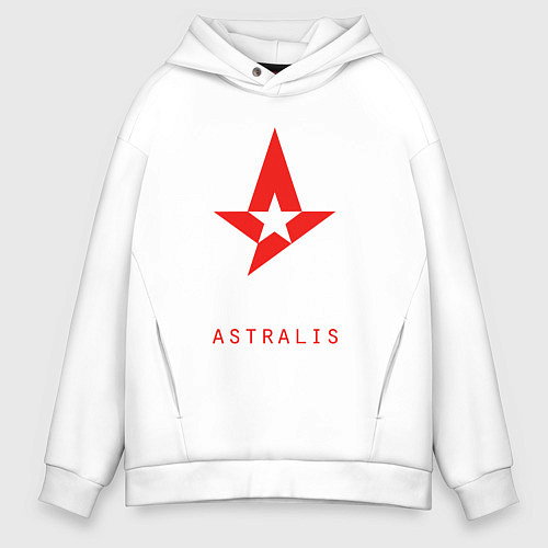 Мужское худи оверсайз Astralis - The Form / Белый – фото 1