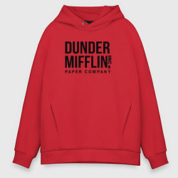 Толстовка оверсайз мужская Dunder Mifflin, цвет: красный