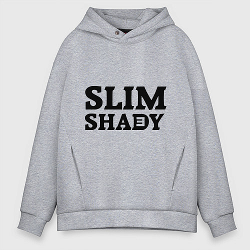 Мужское худи оверсайз Slim Shady: Big E / Меланж – фото 1