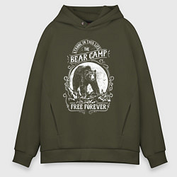 Толстовка оверсайз мужская Bear Camp Free Forever, цвет: хаки
