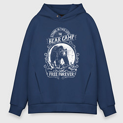 Толстовка оверсайз мужская Bear Camp Free Forever, цвет: тёмно-синий