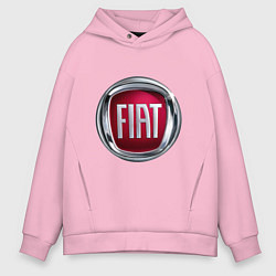 Толстовка оверсайз мужская FIAT logo, цвет: светло-розовый