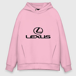 Толстовка оверсайз мужская Lexus logo, цвет: светло-розовый