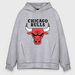 Толстовка оверсайз мужская Chicago Bulls, цвет: меланж