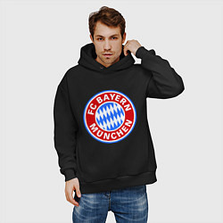 Толстовка оверсайз мужская Bayern Munchen FC, цвет: черный — фото 2