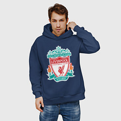 Толстовка оверсайз мужская Liverpool FC, цвет: тёмно-синий — фото 2