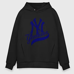 Толстовка оверсайз мужская NY - Yankees, цвет: черный