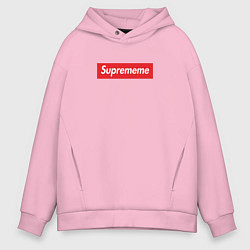Толстовка оверсайз мужская Suprememe, цвет: светло-розовый