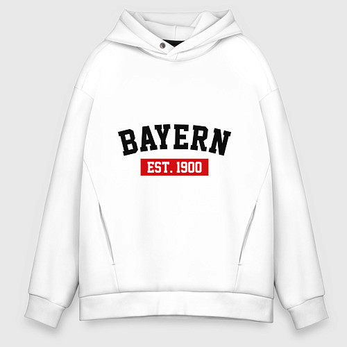 Мужское худи оверсайз FC Bayern Est. 1900 / Белый – фото 1