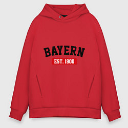 Толстовка оверсайз мужская FC Bayern Est. 1900, цвет: красный