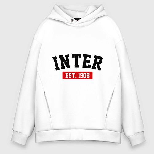 Мужское худи оверсайз FC Inter Est. 1908 / Белый – фото 1