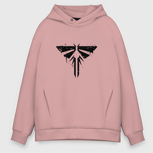 Мужское худи оверсайз Firefly Graffiti / Пыльно-розовый – фото 1