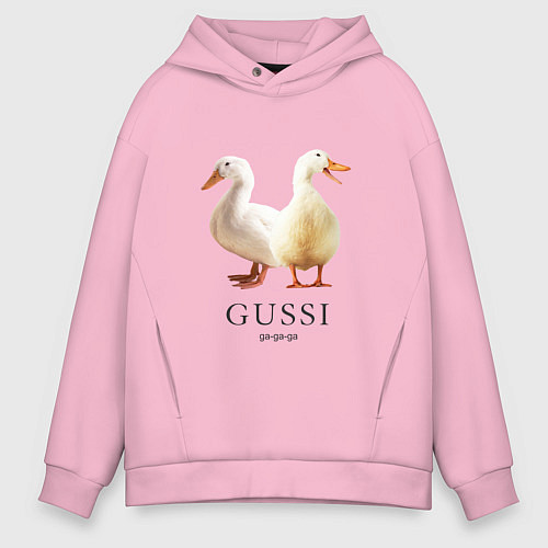 Мужское худи оверсайз GUSSI Ga-Ga / Светло-розовый – фото 1