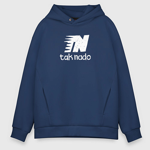 Мужское худи оверсайз Taknado: New balance / Тёмно-синий – фото 1