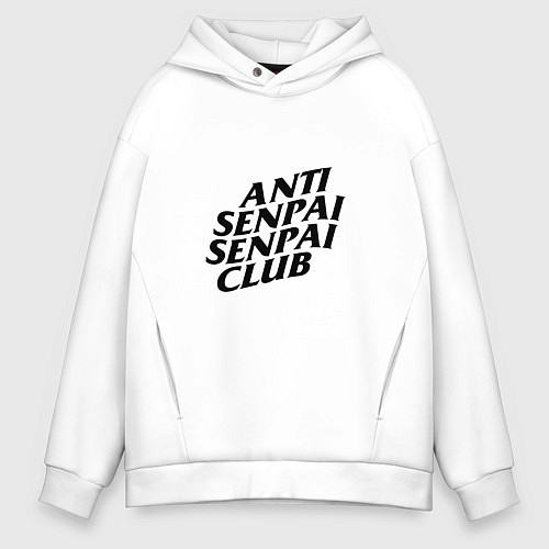 Мужское худи оверсайз ANTI SENPAI CLUB / Белый – фото 1