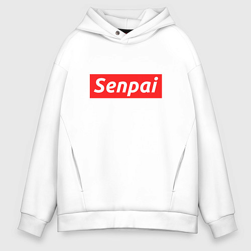 Мужское худи оверсайз Senpai Supreme / Белый – фото 1