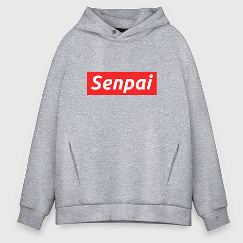 Мужское худи оверсайз Senpai Supreme / Меланж – фото 1