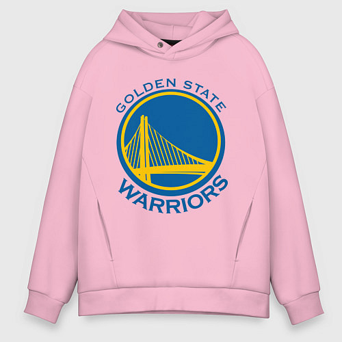 Мужское худи оверсайз Golden state Warriors / Светло-розовый – фото 1