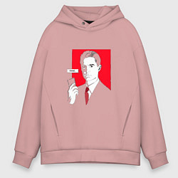 Толстовка оверсайз мужская Diane Call, цвет: пыльно-розовый