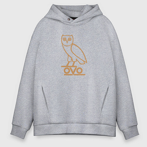 Мужское худи оверсайз OVO Owl / Меланж – фото 1