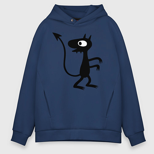 Мужское худи оверсайз Luci / Тёмно-синий – фото 1