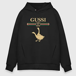 Толстовка оверсайз мужская GUSSI Fashion, цвет: черный