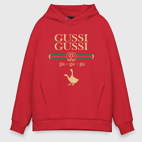 Мужское худи оверсайз GUSSI GUSSI Fashion / Красный – фото 1