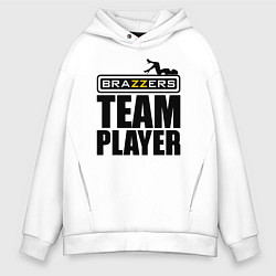 Толстовка оверсайз мужская Brazzers Team Player, цвет: белый