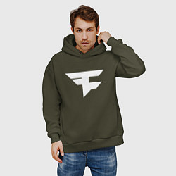 Толстовка оверсайз мужская FAZE Symbol, цвет: хаки — фото 2